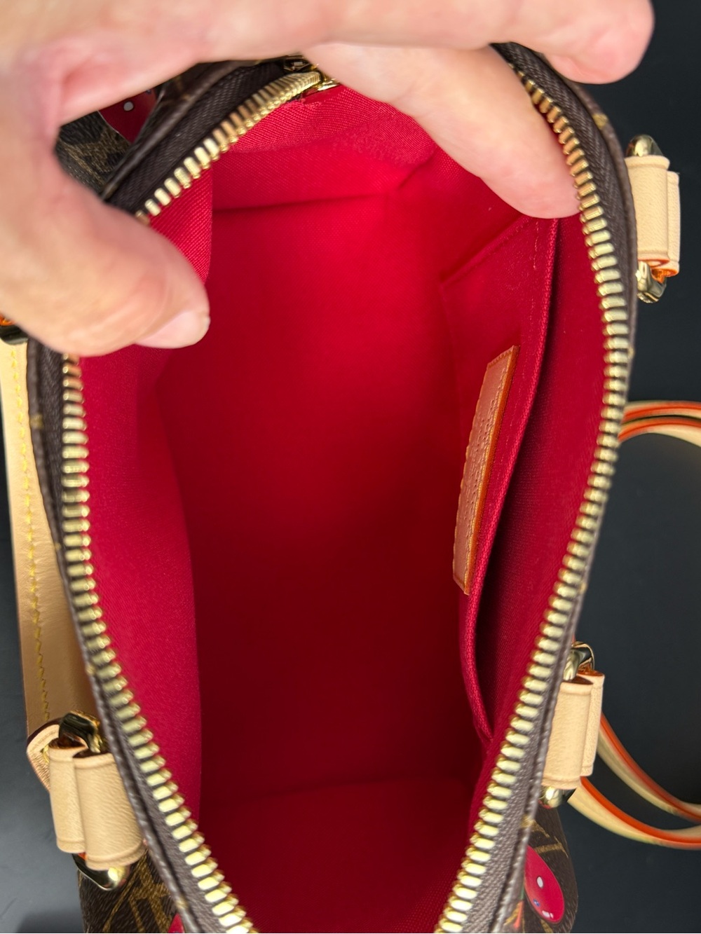 Louis Vuitton Brown and Red Cherry Speedy 25 make offer - Picture 12 of 13